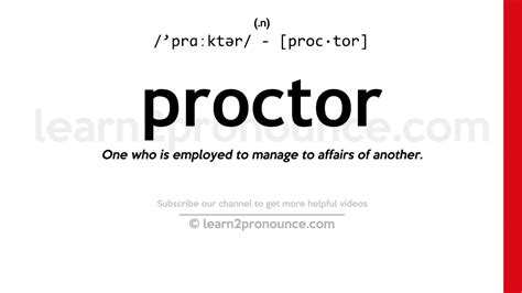 proctor meaning in Hindi .